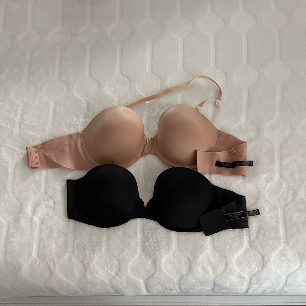 Victoria's Secret Black and Nude Bra Duo
